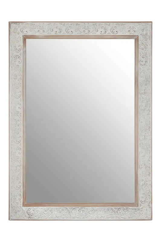 Orsina Yasmina Antique Silver Rectangular Wall Mirror Silver