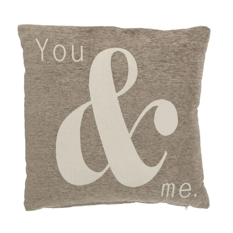 Orsina You & Me Words Cushion in Natural Natural
