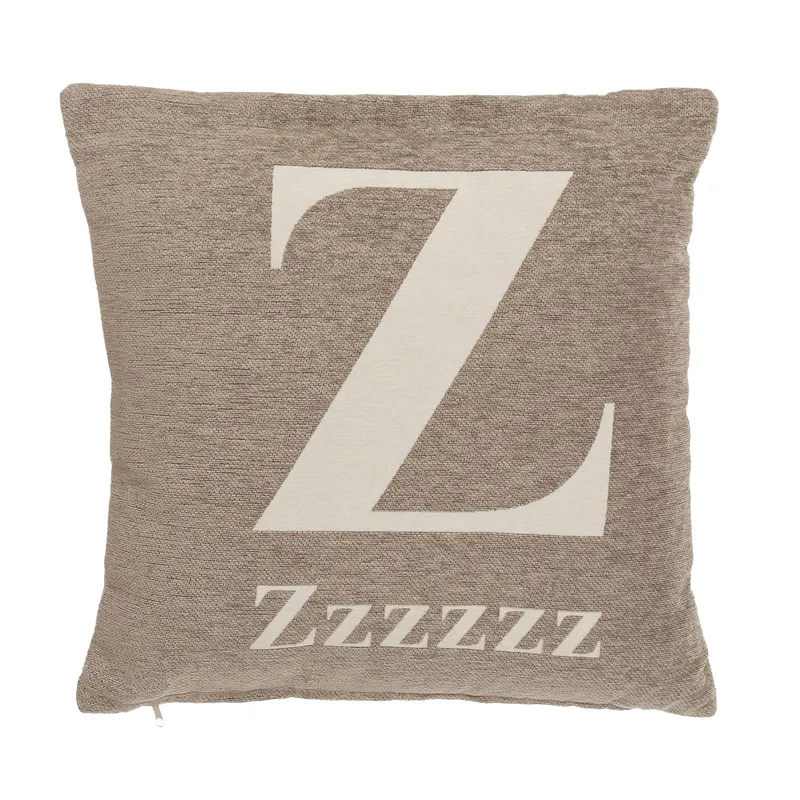 Orsina Zzzzzz Words Cushion in Natural Natural