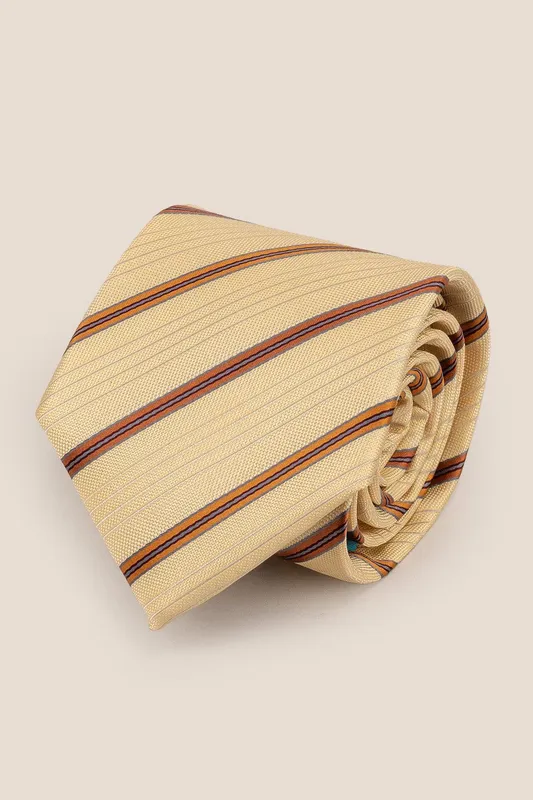 Oswin Hyde Men's Classic Stripe Cream Brown