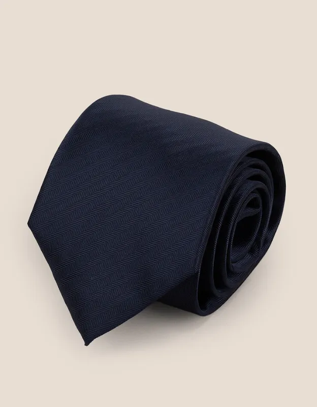 Oswin Hyde Men's Navy Self Stripe