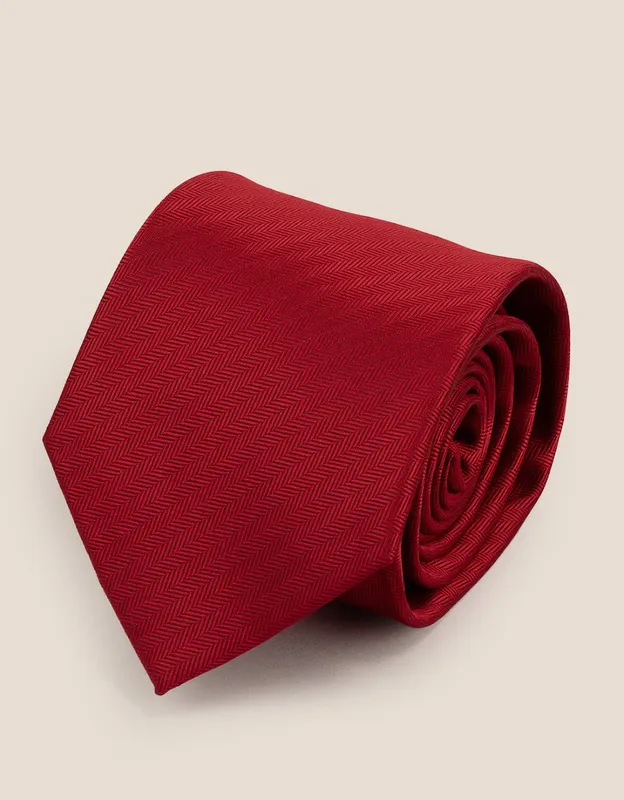 Oswin Hyde Men's Red Self Stripe