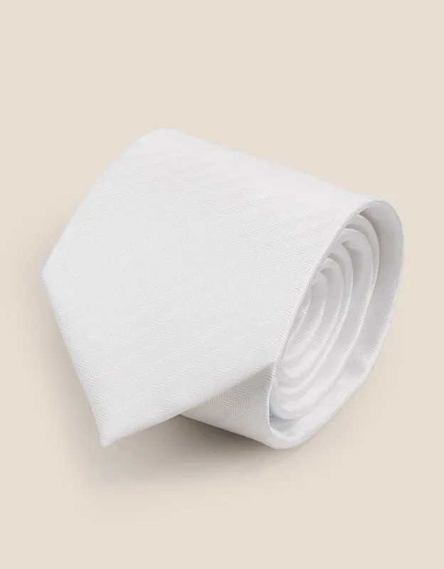 Oswin Hyde Men's White Self Stripe