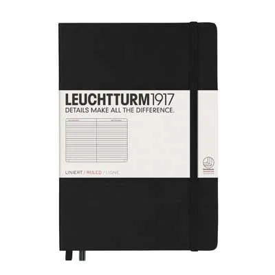 Black Medium Ruled Notebook