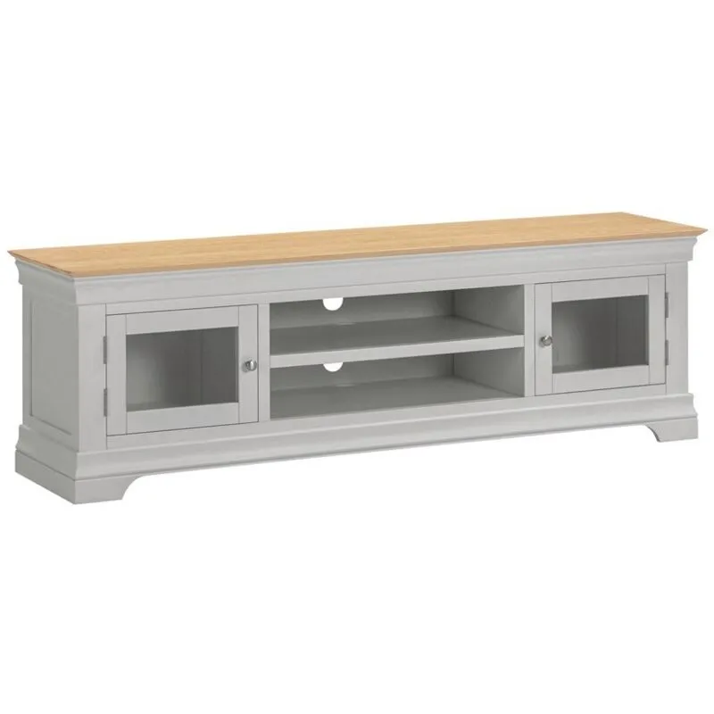 Seconique Bordeaux TV Stand (Fully Assembled) in Light Grey Light Grey