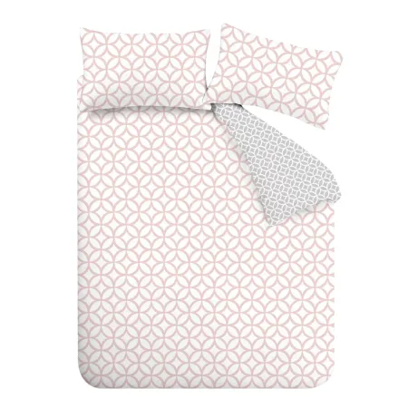 Catherine Lansfield Geo Pink Duvet Cover - Single