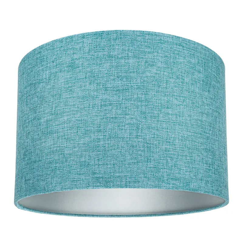 Happy Homewares Contemporary & Sleek Linen Fabric Lampshade in Teal Size: 12 inches Teal 12 inches