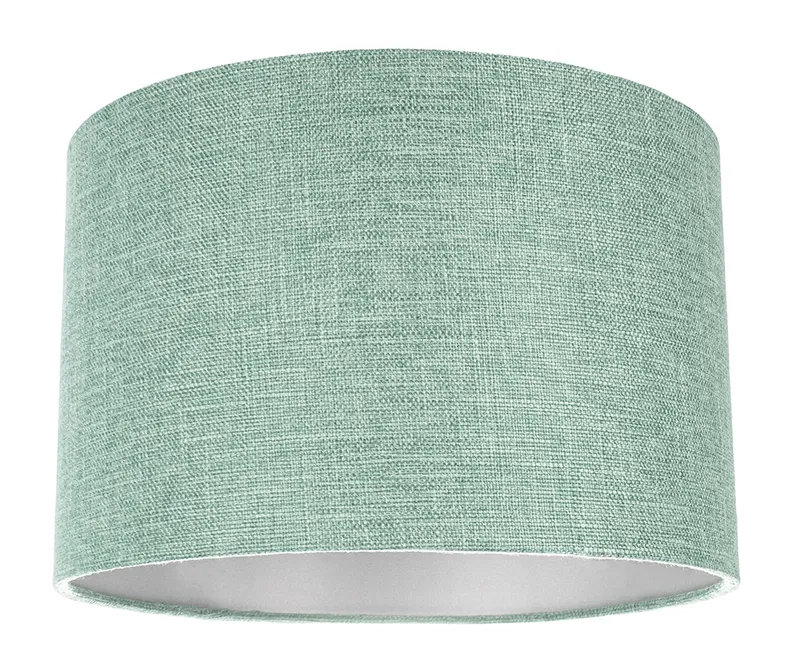 Happy Homewares Contemporary & Sleek Linen Fabric Lampshade in Mint Size: 12 inches Mint 12 inches