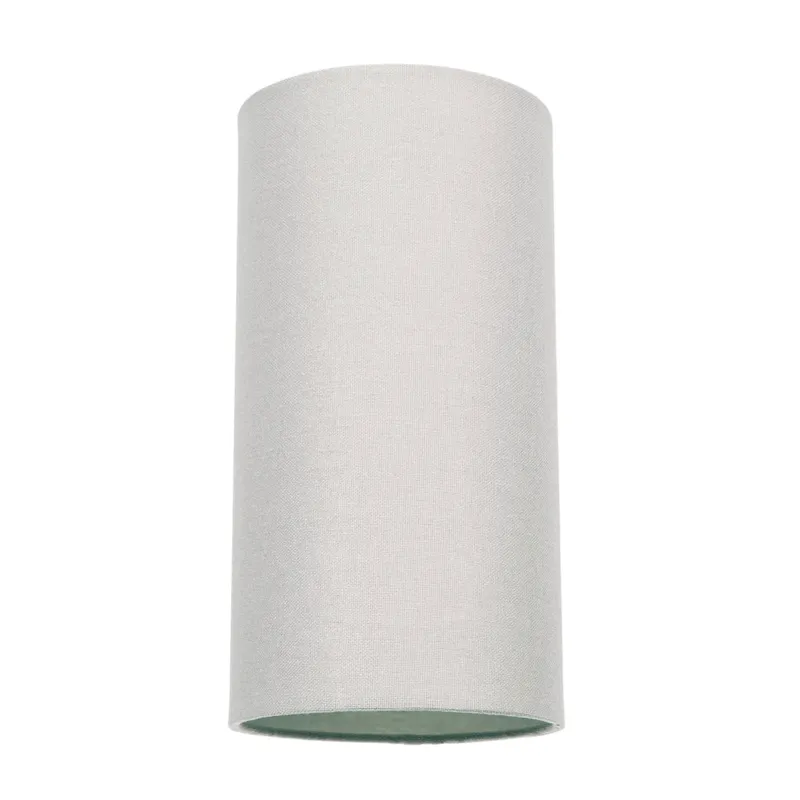 Contemporary and Stylish Dove Grey Linen Fabric Tall Cylindrical 25cm Lampshade