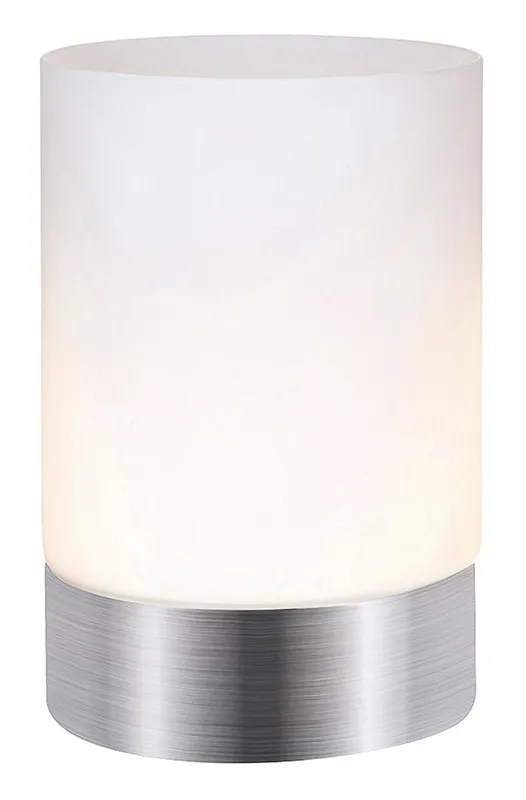 Contemporary Small Brushed Silver Touch Dimmable Table Lamp