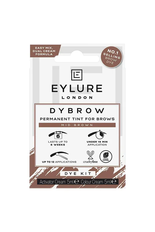 Debenhams Dybrow Eyebrow Dye Kit - Medium Brown 32g - Medium Brown