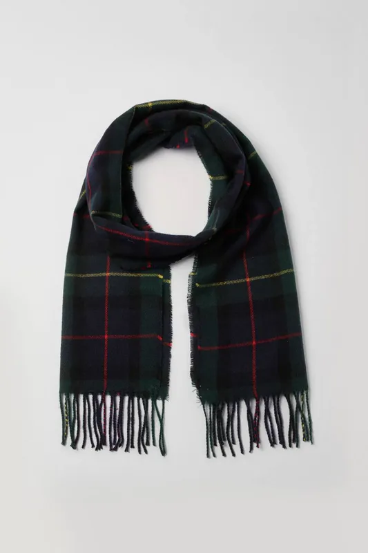 Debenhams Men's Dark Green Check Scarf Dark Green female