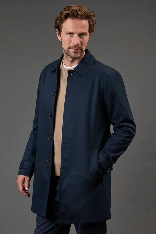 Maine Men's Smart Cotton Mac in Navy Size: 2XL Navy