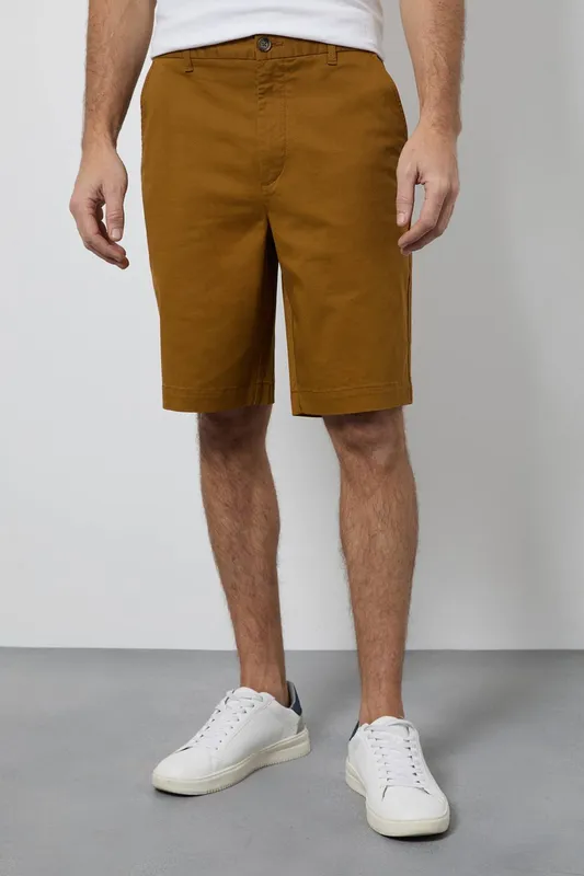 Debenhams Men's Tobacco Premium Chino Shorts Size: 32 - Tobacco