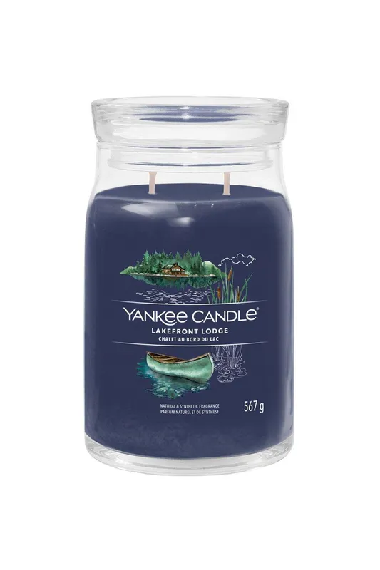 Debenhams Signature Large Jar Lakefront Lodge Candle in Blue - Blue