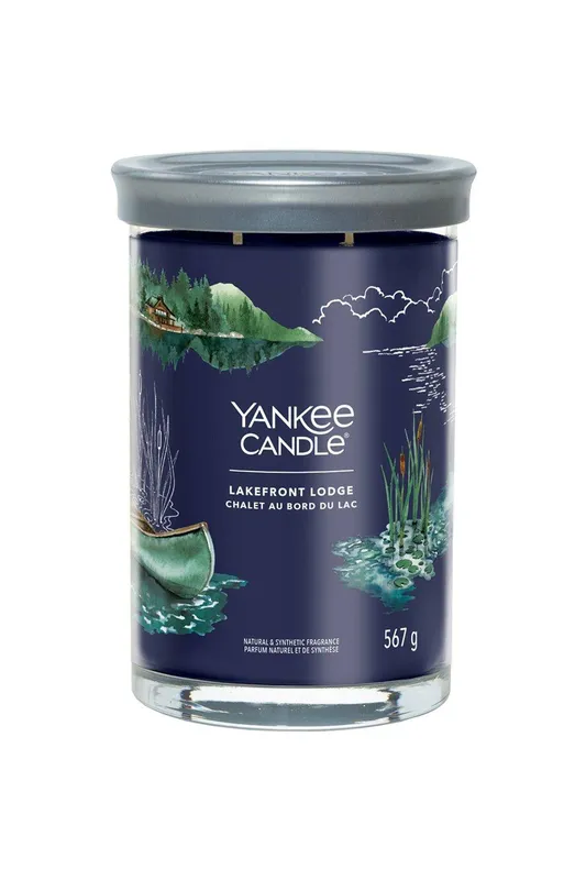 Debenhams Signature Large Tumbler Lakefront Lodge Candle in Blue - Blue