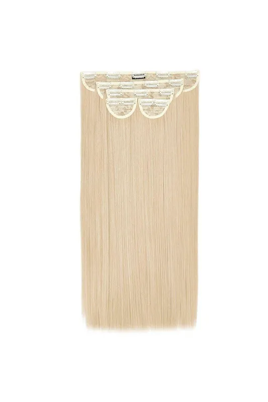 Lullabellz Super Thick 22" 5 Piece Straight Clip In Extensions in Light Blonde Light Blonde