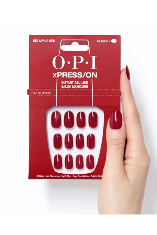 Debenhams Opi xPRESS/ON Iconic Shades Short in Big Apple Red - Big Apple Red - Size: One Size