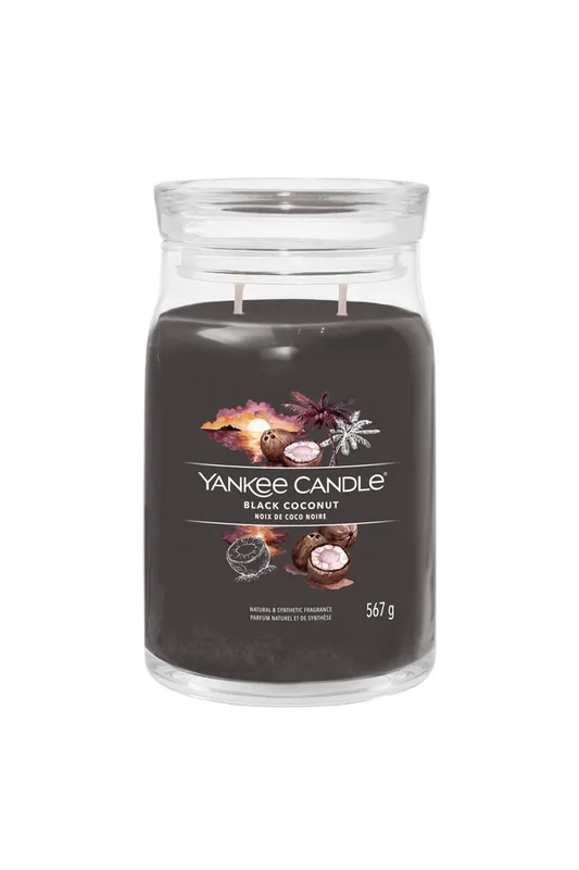 Debenhams Signature Large Jar Candle - Black Coconut 567g Size: 567 g - Black - Size: 567 g
