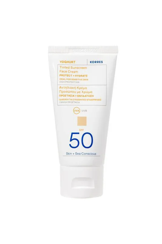 Korres Yoghurt Tinted Sunscreen Face Cream Spf 50 50ml Multicolor 50ml