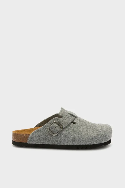 Debenhams Women's Fae Suede Clog Grey Size: 37 - Grey - Size: 37