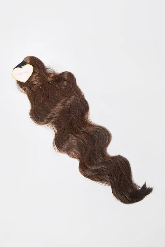 Lullabellz Women's Grande Hollywood Wave 26" Wraparound Pony in Warm Brunette Warm Brunette One Size