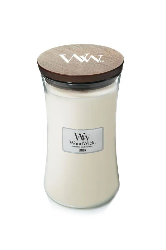 Debenhams Linen Spa Large Candle in White - White