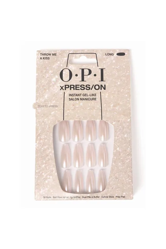 Debenhams Opi xPRESS/ON Artificial Nails 42g in Throw Me A Kiss Long - Throw Me A Kiss Long