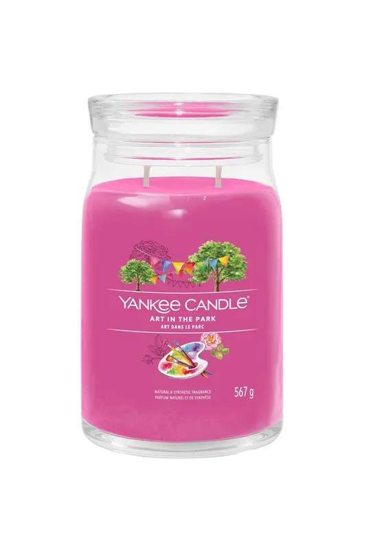 Debenhams Signature Large Jar Art In The Park Candle in Pink - Pink - Size: One Size