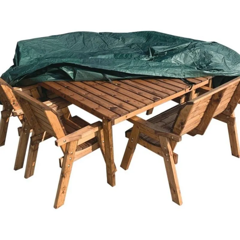 Deluxe Fitted Eight Seater Square Table Set Cover - L265 x W255 x H102 cm