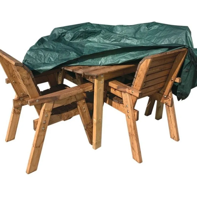 Deluxe Fitted Four Seater Square Table Set Cover - L165 x W175 x H102 cm