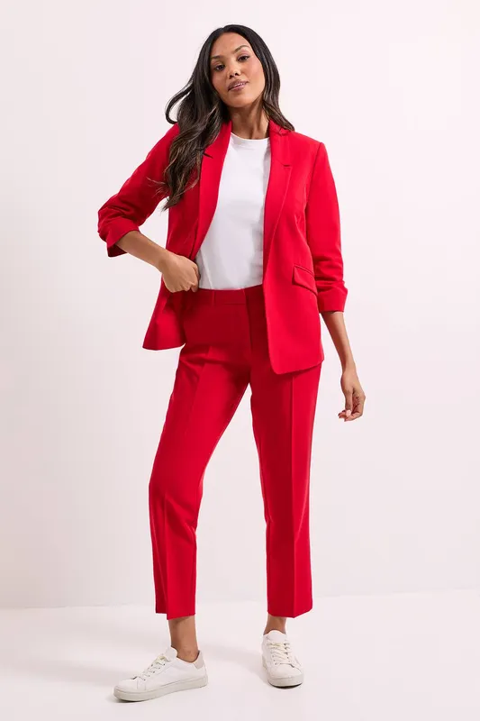 Dorothy Perkins Women's Ankle Grazer Trouser in Red Size: 16 - Red - Size: 16