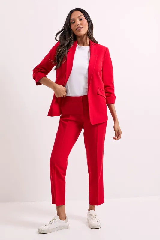 Dorothy Perkins Women's Ankle Grazer Trouser in Red Size: 8 - Red
