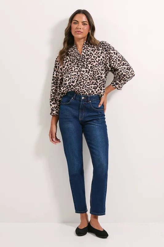 Dorothy Perkins Women's Leopard Printed Overhead Shirt Size: 8 - Leopard