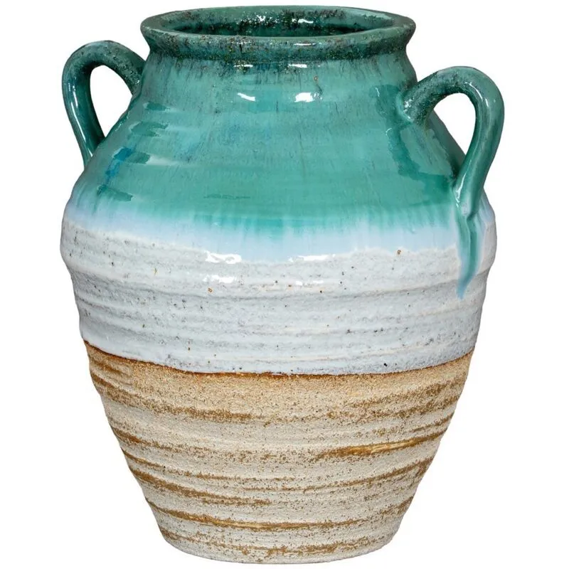 Lemon Pavilion Furniture and Decor Fen Amphora Vase - Ceramic - L35 x W35 x H38 cm Multicolor