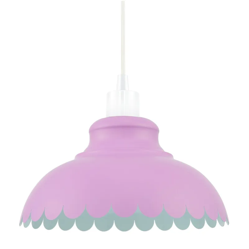 Happy Homewares Industrial & Modern Petal Designed Ceiling Pendant Lighting Shade in Lilac Lilac