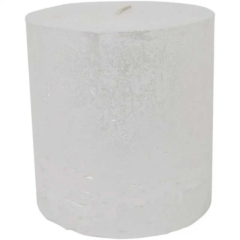The Libra Company Libra Rustica Pillar Candle - Paraffin - L10xW10xH10 cm - Pearl/White in White White