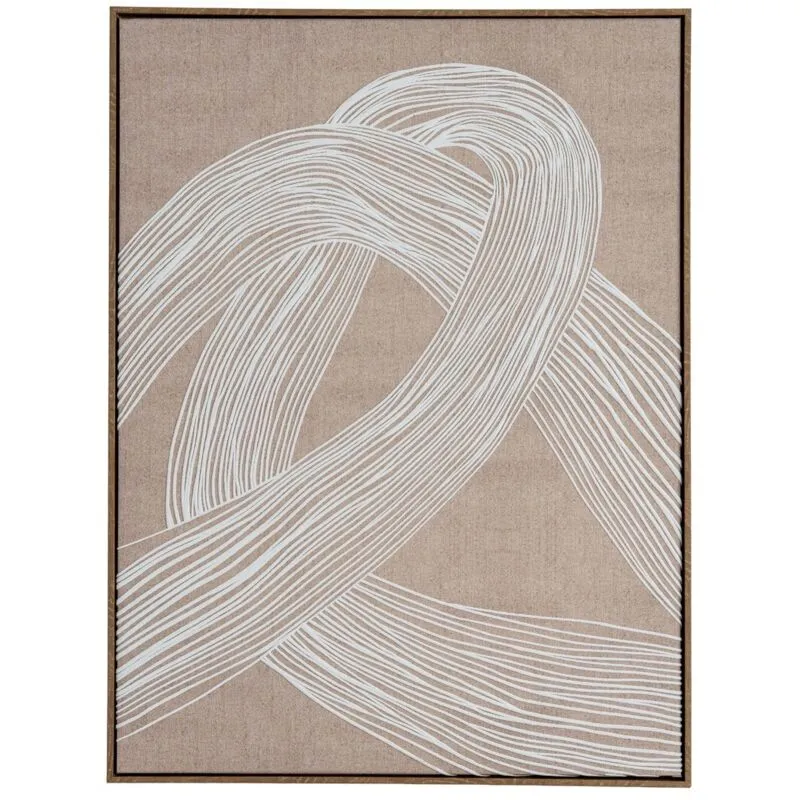 Lunora Line Art in Frame - Wood - L3 x W60 x H80 cm - Brown
