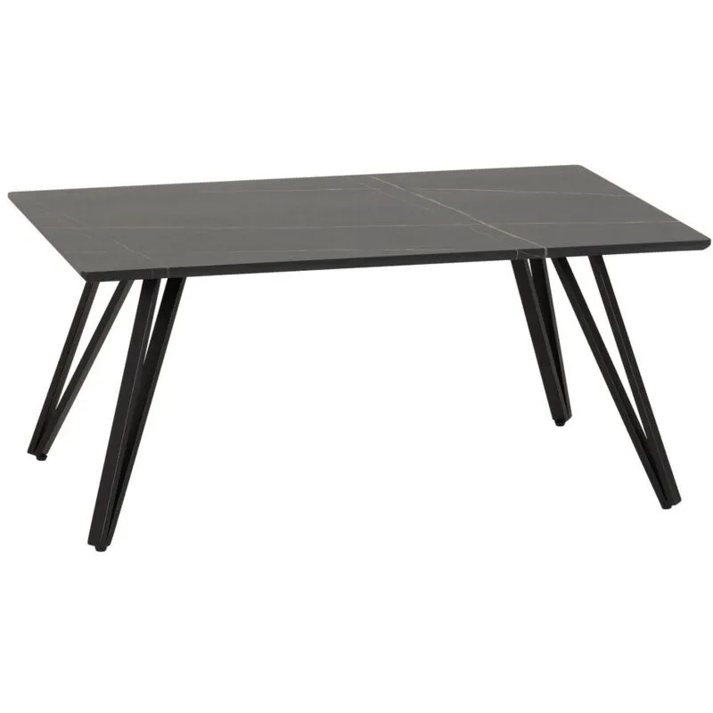 Marlow Coffee Table - L50 x W100 x H45 cm - Black Marble Effect