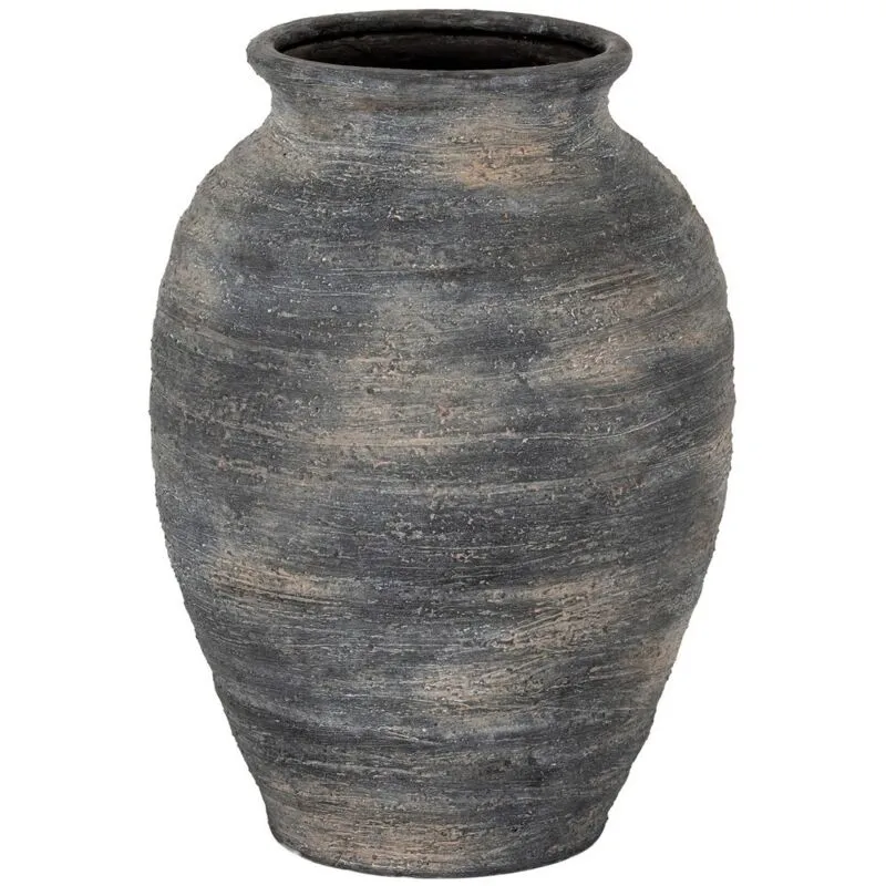 Marra Medium Olpe Vase - Ceramic - L26 x W26 x H34 cm - Black