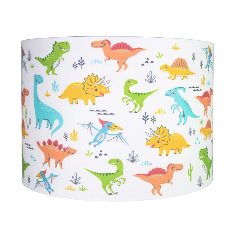 Happy Homewares Modern & Colourful Childrens Fabric Lamp Shade Multicolor