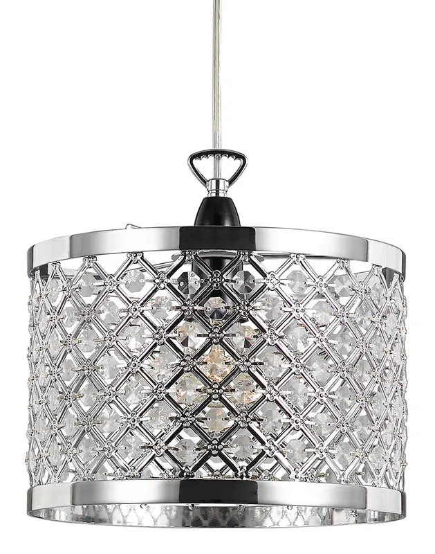 Happy Homewares Modern Sparkly Ceiling Pendant Light Shade with Beads in Clear Clear