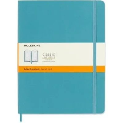 Moleskine XL Ruled Softcover Notebook Reef Blue