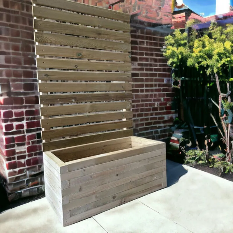 Norfolk Planter and Trellis - Wood - L150 x W40 x H120 cm