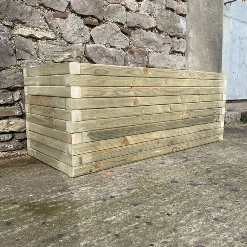 Buttercup Farm Norfolk Planter - Wood - L150 x W30 x H30 cm in Brown Brown