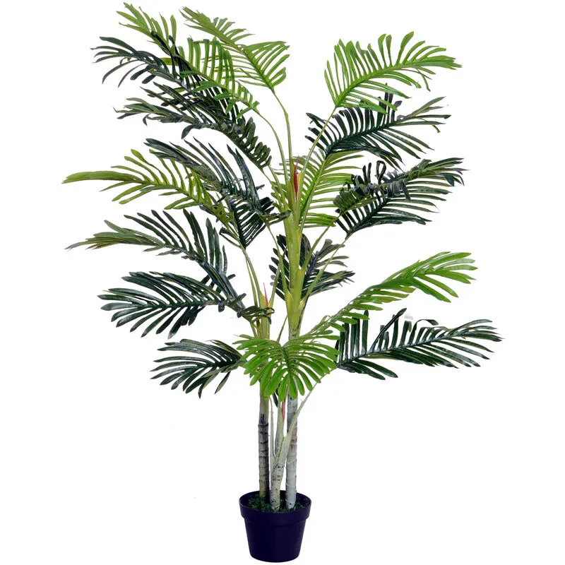 Outsunny 150cm Artificial Palm Tree Indoor Decor Tropical Green Plant Green