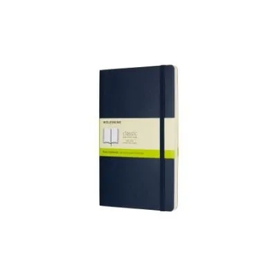 Sapphire Blue Plain Soft Notebook Large