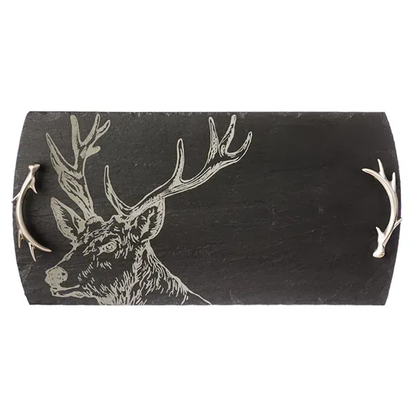 Selbrae House Just Slate Company Large Stag Slate Serving Tray