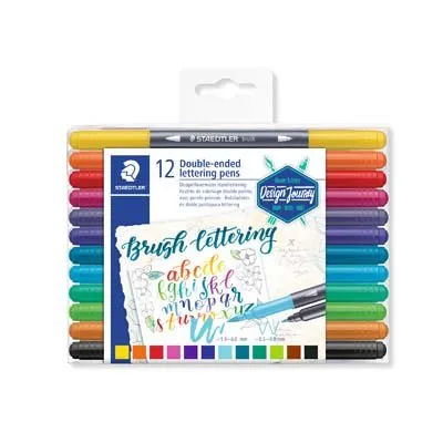 Staedtler Double-Ended Brush Lettering Pens Set of 12