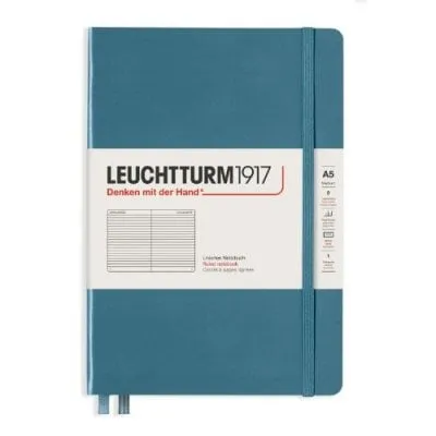Stone Blue Medium Ruled Notebook